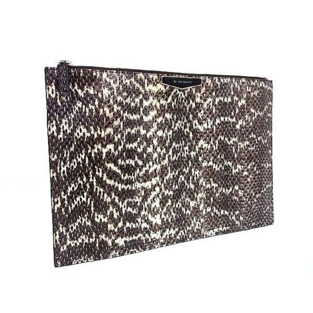 Givenchy Python Clutch Bag Second Bag Brown - image 1